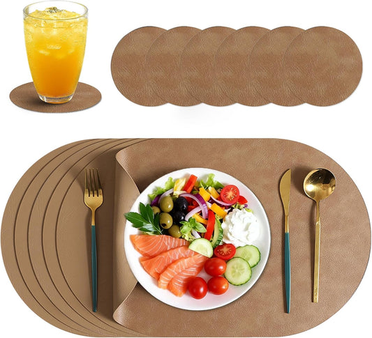 Set de table — résistant à la chaleur, antidérapant, résistant à l'eau, Set de 6
