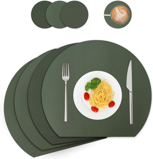 Set de table – lavable, Lot de 4, vert