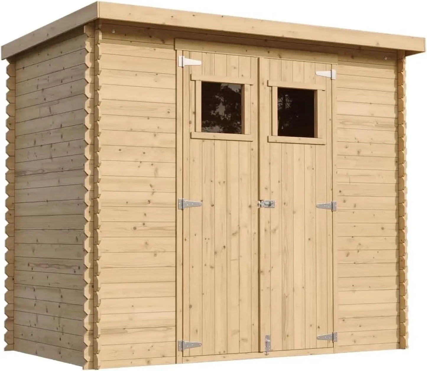 Cabane de Jardin en Bois TIMBELA M310 - Espace de Rangement Extérieur 2.63 m², Abri Outils et Vélos, Toit Étanche avec Fenêtres