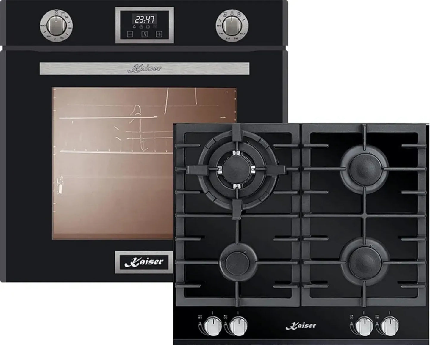 Four encastrable Kaiser EG 6374 SP, 79L avec plaque de cuisson gaz 60 cm